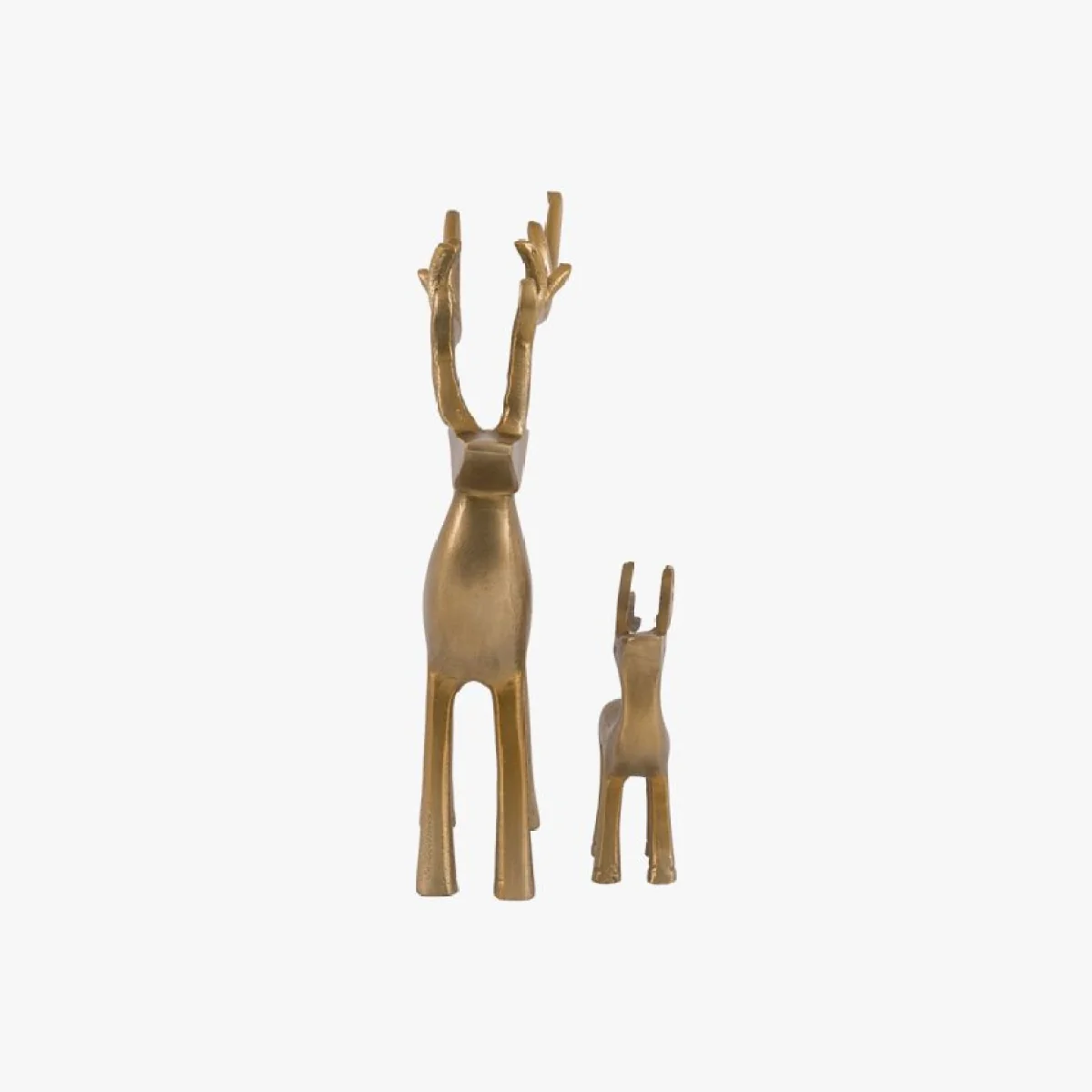 Nordic Woodland Metal Stags in Gold, Set of 2 – image 4