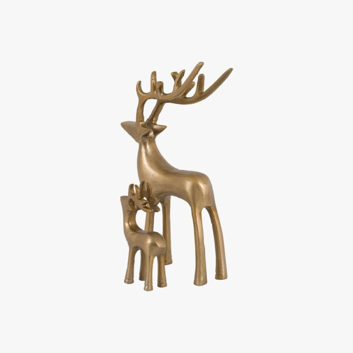 Nordic Woodland Metal Stags in Gold, Set of 2 – image 5