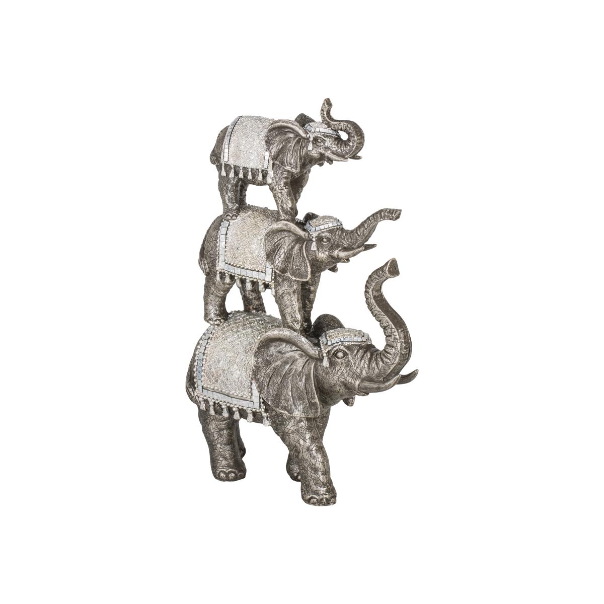 Silver Stack of Elephants - Silver