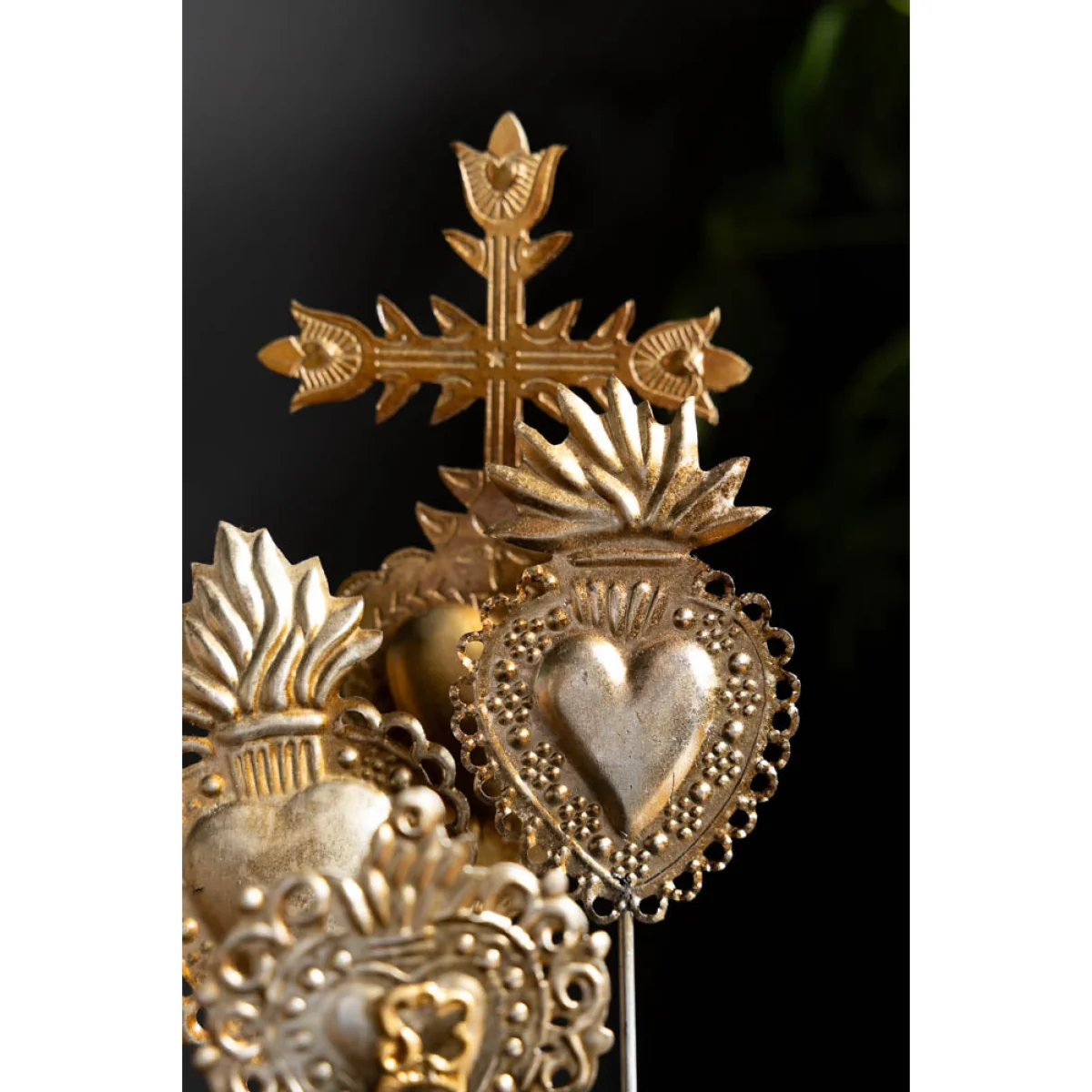 Gold Milagro Hearts Glass Dome – image 4