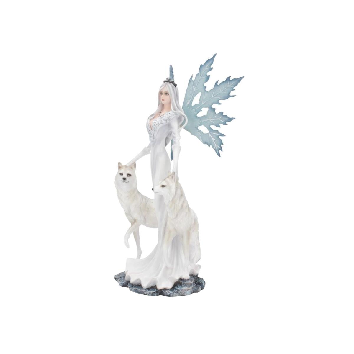 Aura Figurine Winter Fairy Wolf Ornament - 24cm