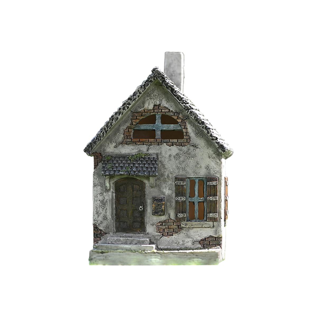 Nordic Creative Pastoral House Sculpture Resin Statues - Grey – image 1