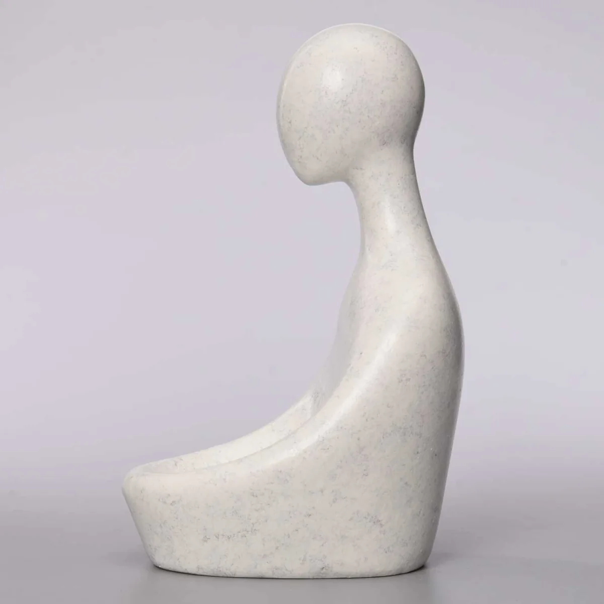 Abstract Lover Art Sculpture Ornament with Glass Bowl - White – image 5
