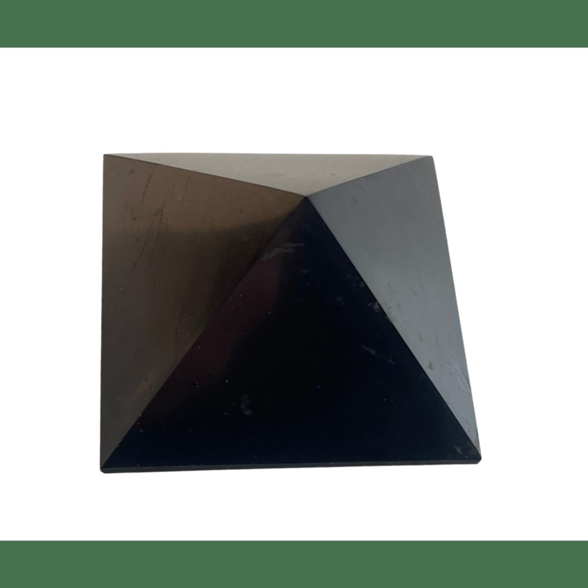 Black Shungite Pyramid Smooth - Emf Protection Grounding Healing | One Size | Lemuria Store – image 3