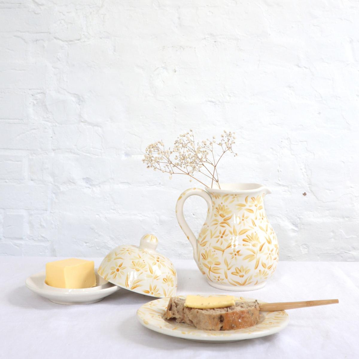 Neutrals / White / Yellow Sunburst Flowers Jug - Yellow Rosanna Corfe – image 2