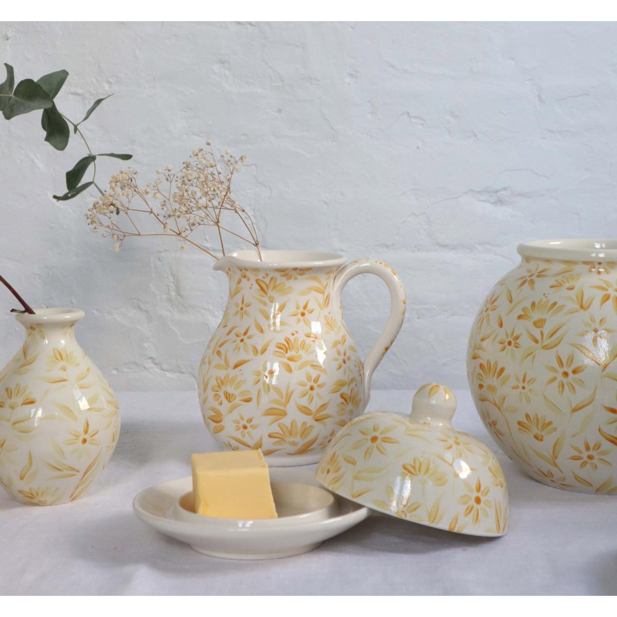 Neutrals / White / Yellow Sunburst Flowers Jug - Yellow Rosanna Corfe – image 3
