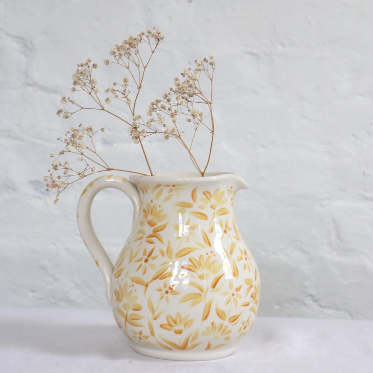 Neutrals / White / Yellow Sunburst Flowers Jug - Yellow Rosanna Corfe – image 4