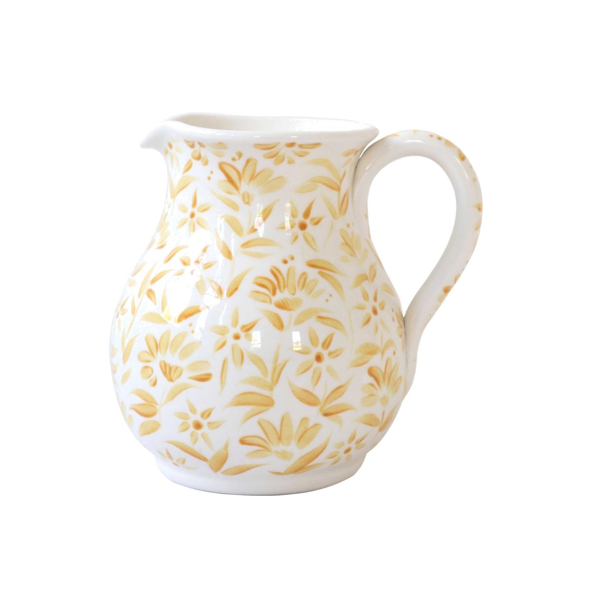 Neutrals / White / Yellow Sunburst Flowers Jug - Yellow Rosanna Corfe – image 1