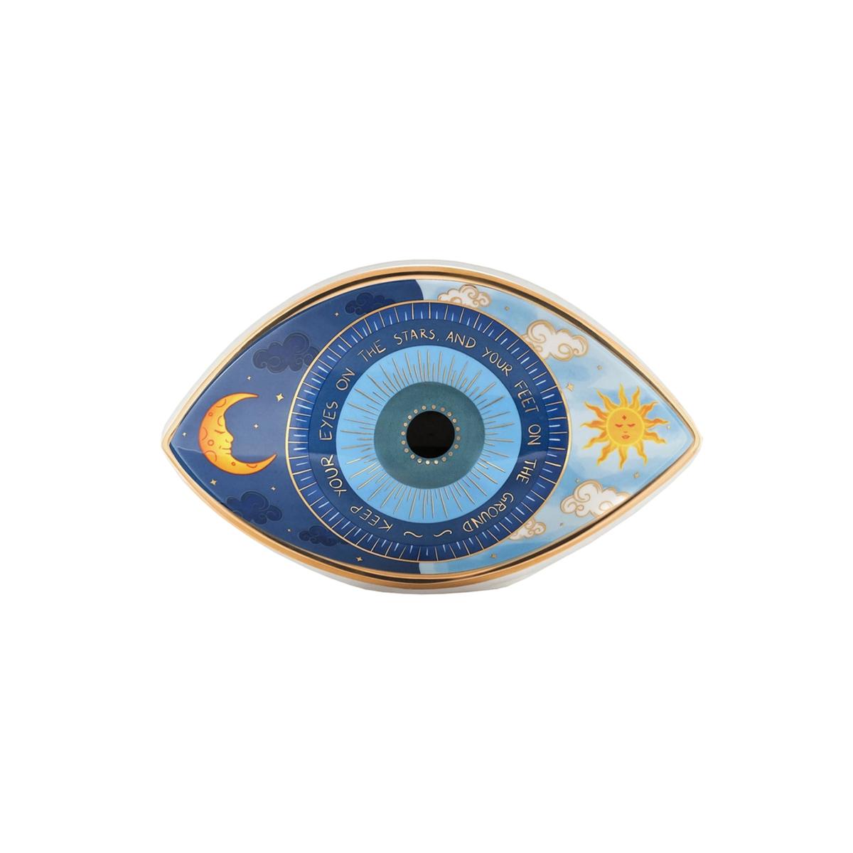 Blue / Yellow / Orange Enlivened Purpose Evil Eye Statue | Karma and Luck – image 2