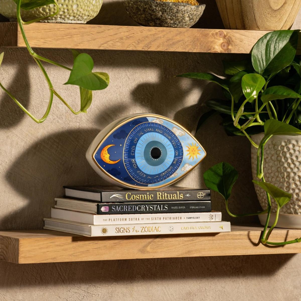 Blue / Yellow / Orange Enlivened Purpose Evil Eye Statue | Karma and Luck – image 3