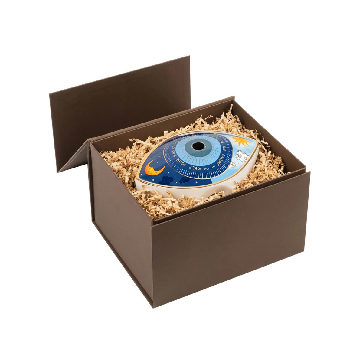 Blue / Yellow / Orange Enlivened Purpose Evil Eye Statue | Karma and Luck – image 4