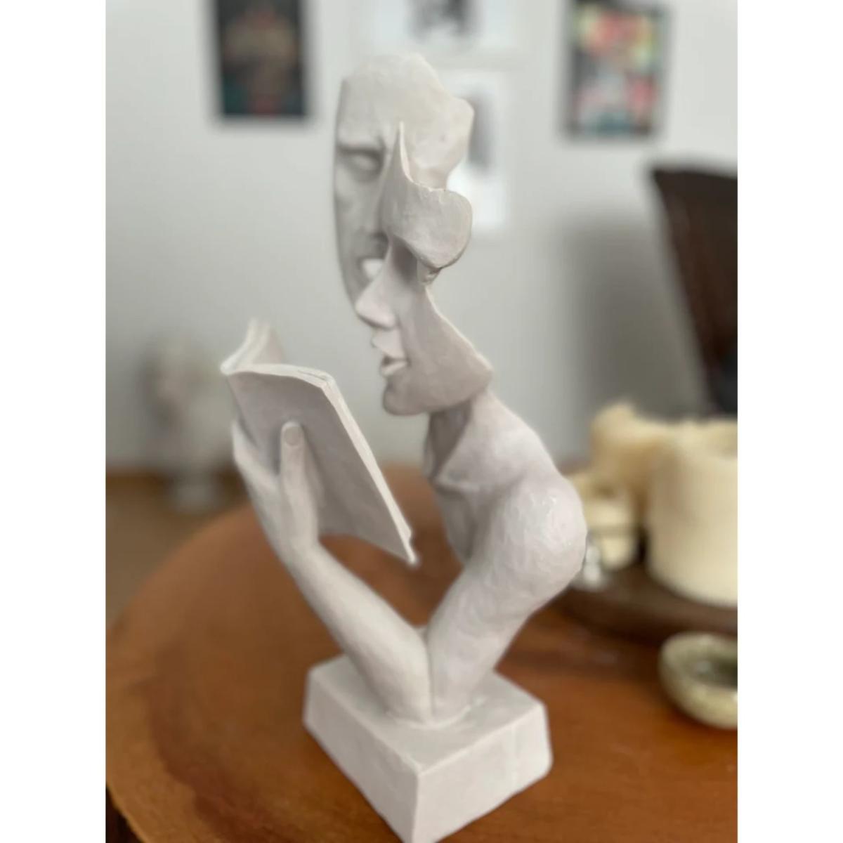 White Mask & Book Design Sculpture Artchi – image 5