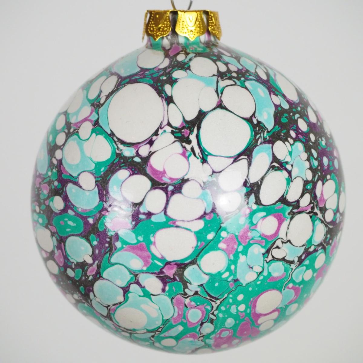 Green / Pink / Purple Large Venom Marbled Bauble Wildmore – image 2