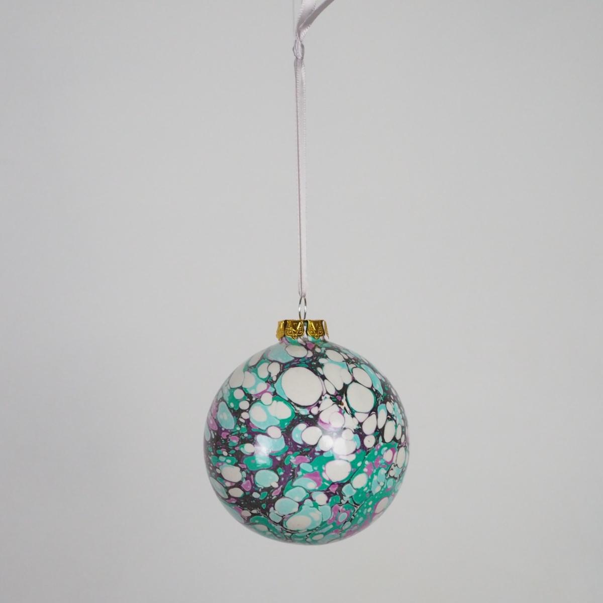 Green / Pink / Purple Large Venom Marbled Bauble Wildmore – image 3
