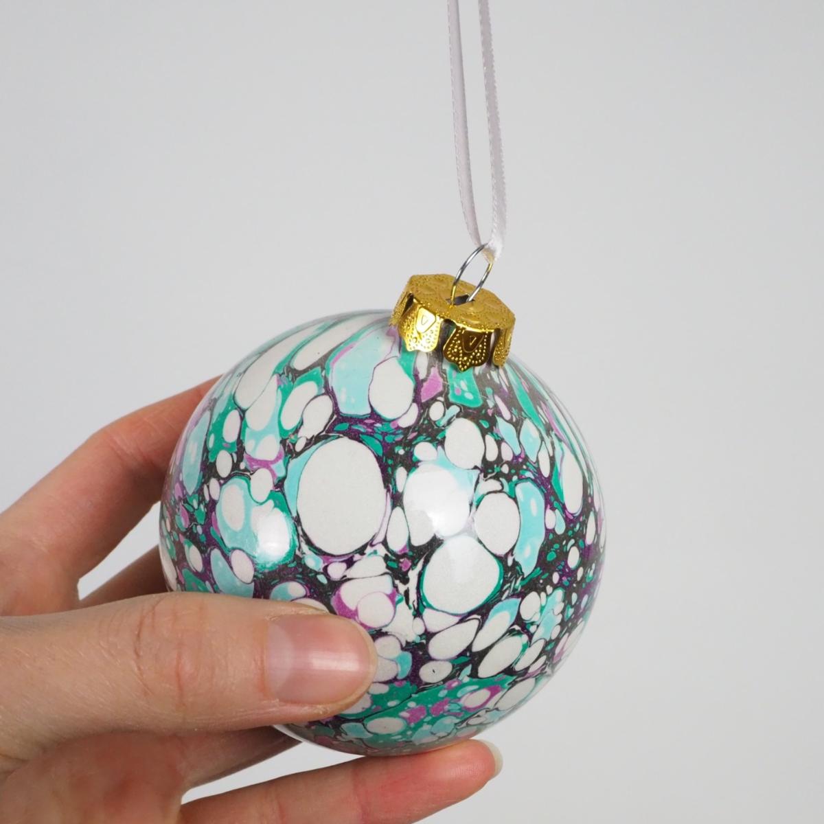 Green / Pink / Purple Large Venom Marbled Bauble Wildmore – image 4
