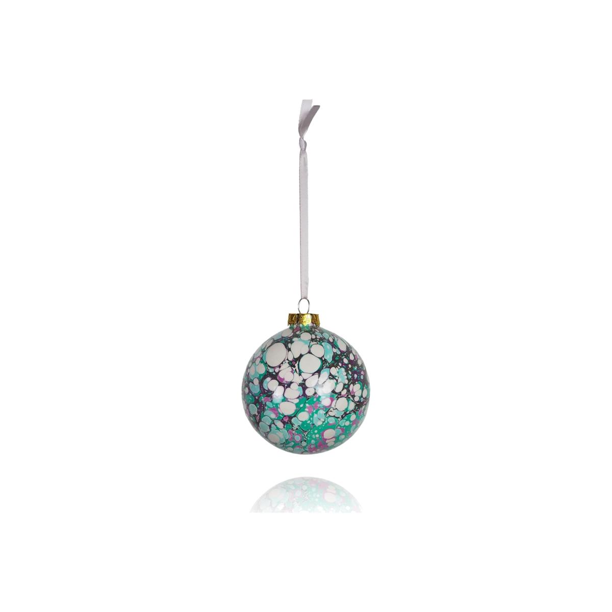 Green / Pink / Purple Large Venom Marbled Bauble Wildmore – image 1