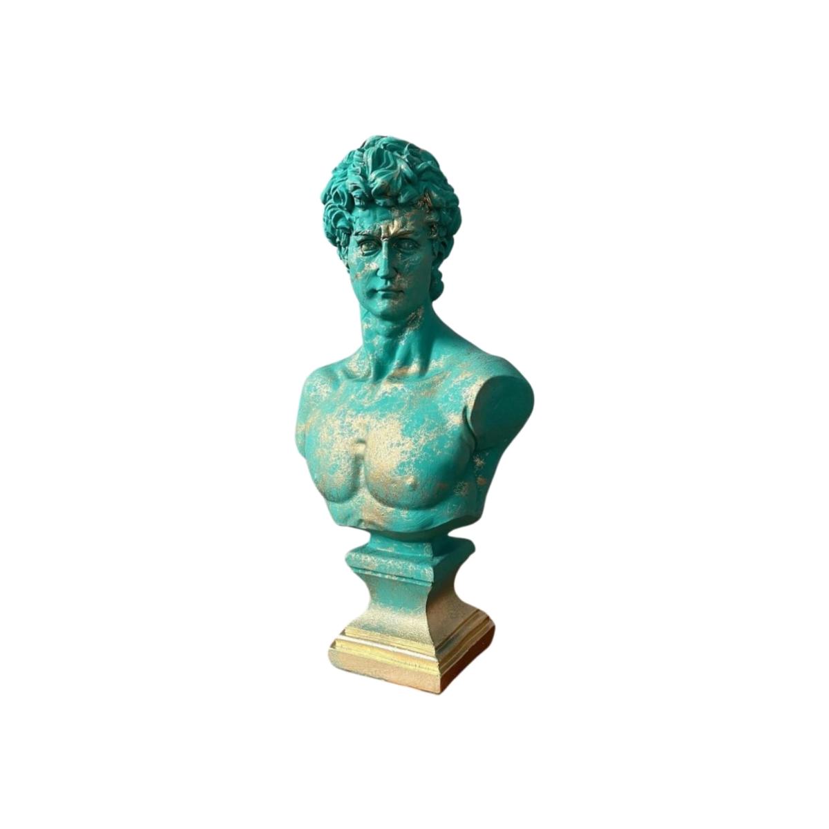 Golden Glimmer David Sculpture - Multicolour | Artchi – image 1