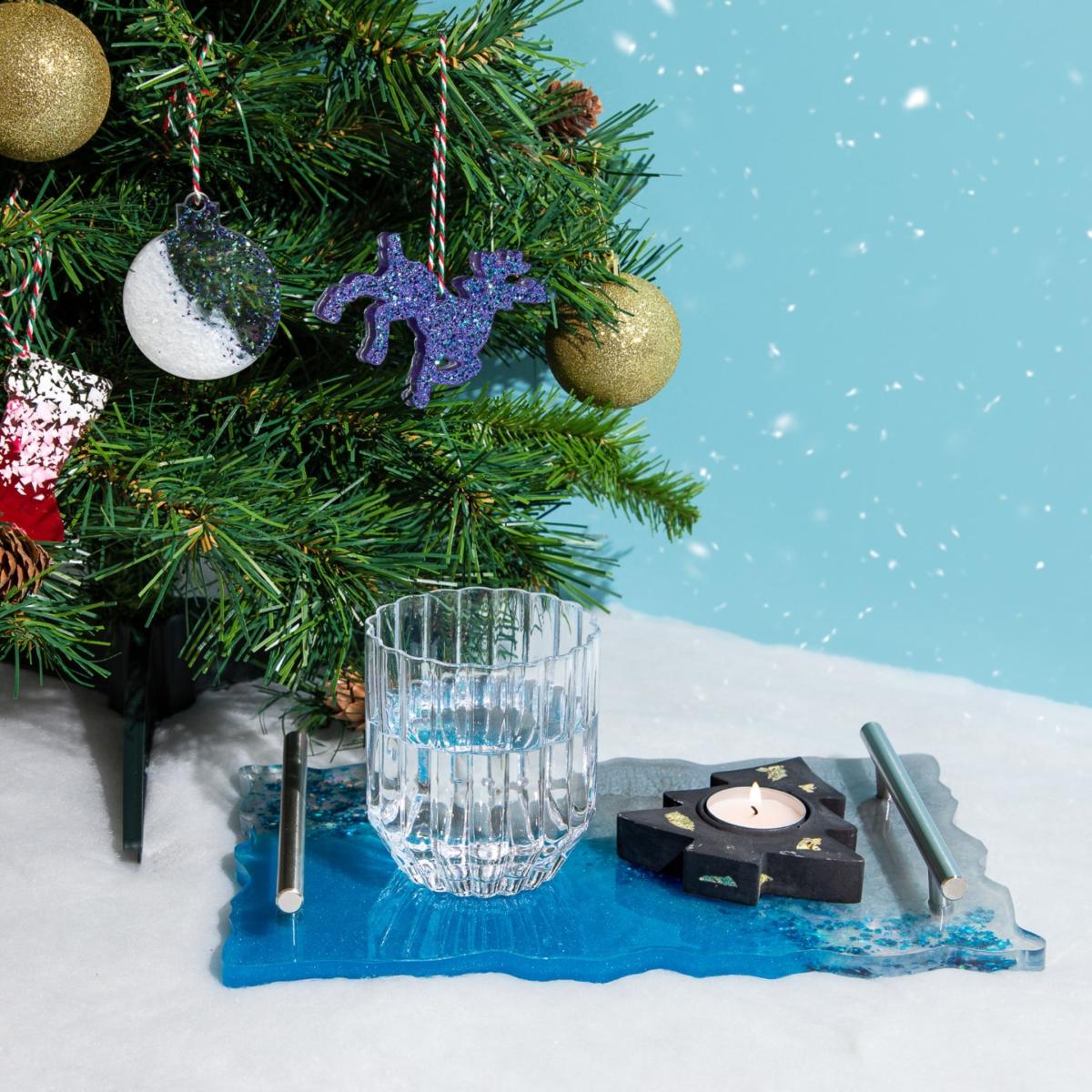 Festive Glitter Tray - Blue And Silver By Shax – image 2