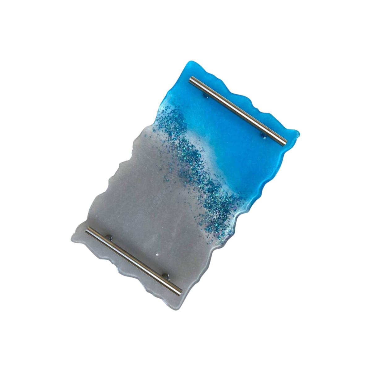 Festive Glitter Tray - Blue And Silver By Shax – image 1
