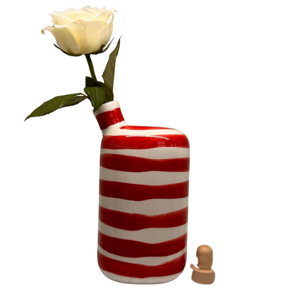 Red / White Artisan Crafted Bottle And Vessel Black and Wild – image 4