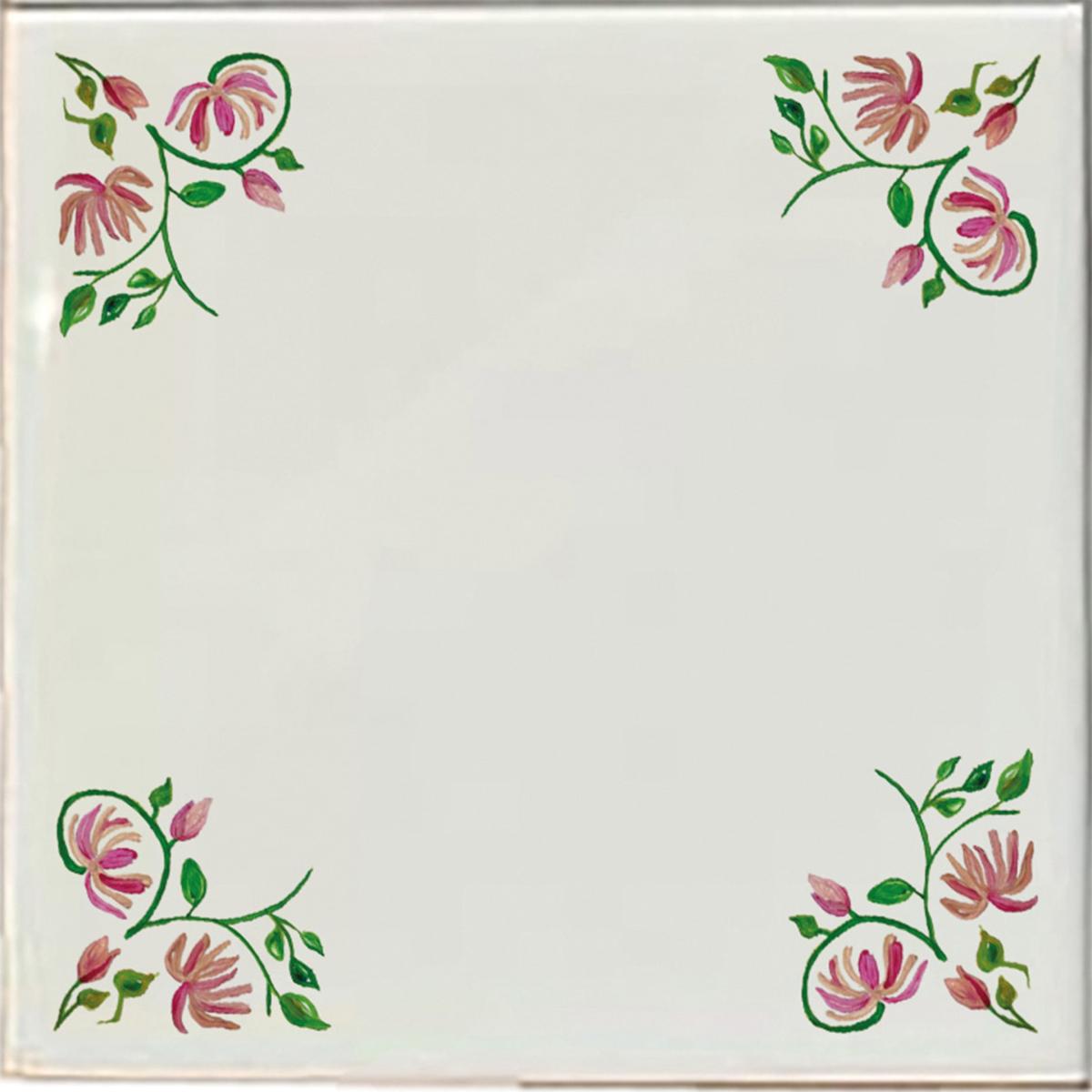 Pink / Purple Tile Border Flower Bouquet Catchii – image 3