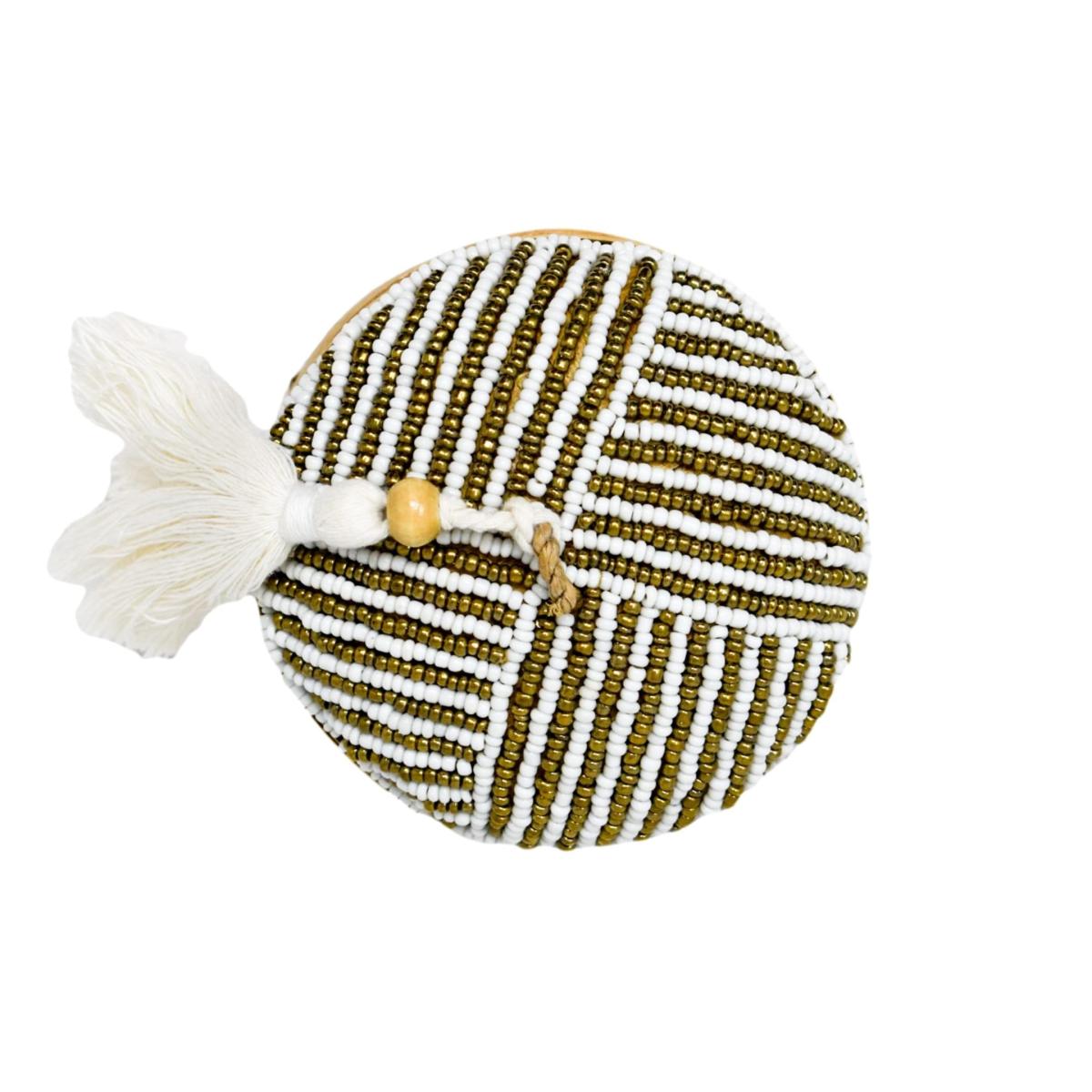 Wish Granted Tassel Bowl - Gold & White Thin Stripe | Poppy + Sage – image 3