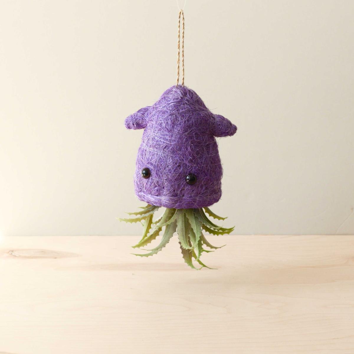 Pink / Purple Coco Coir Animal Planter - Squid Likhâ – image 2