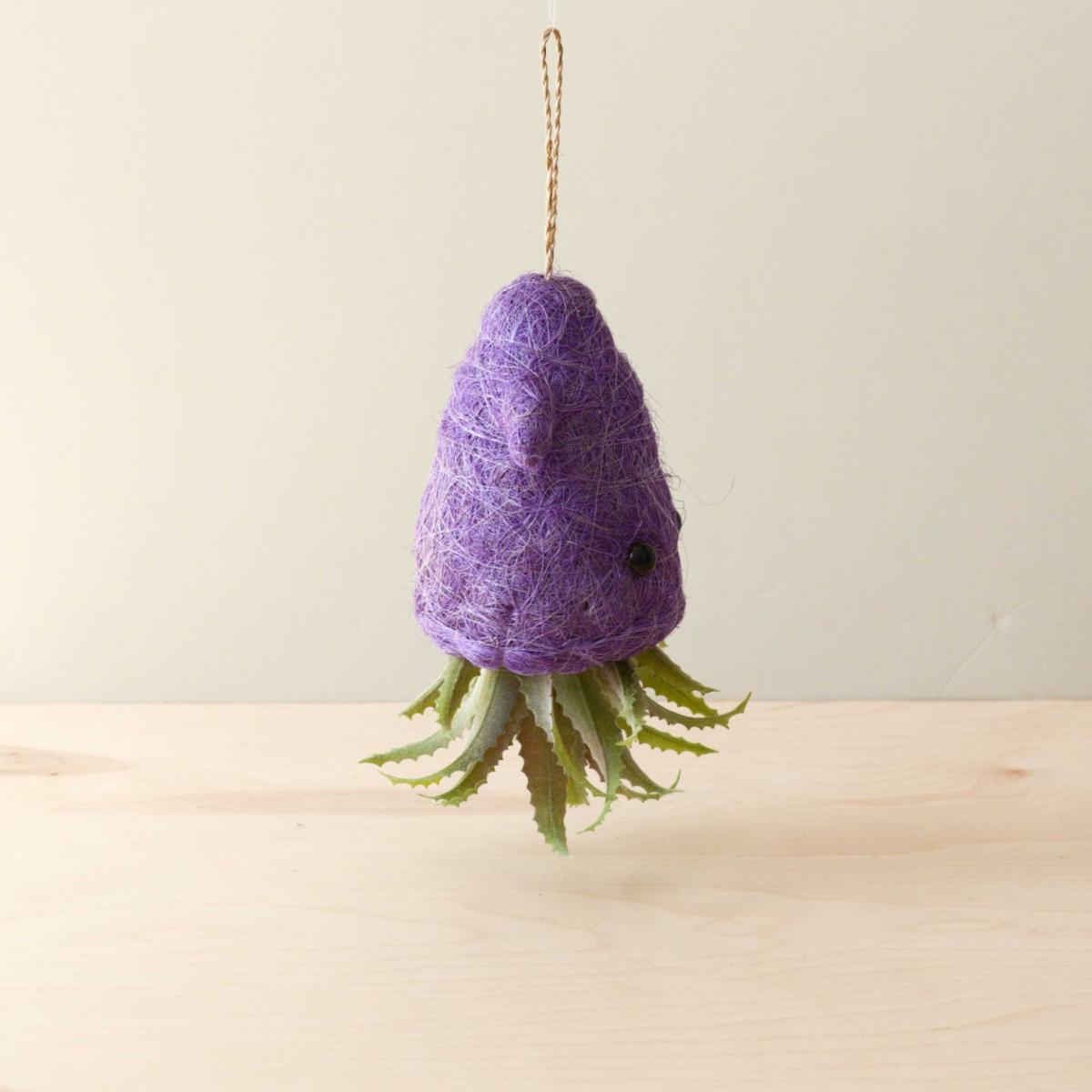 Pink / Purple Coco Coir Animal Planter - Squid Likhâ – image 3