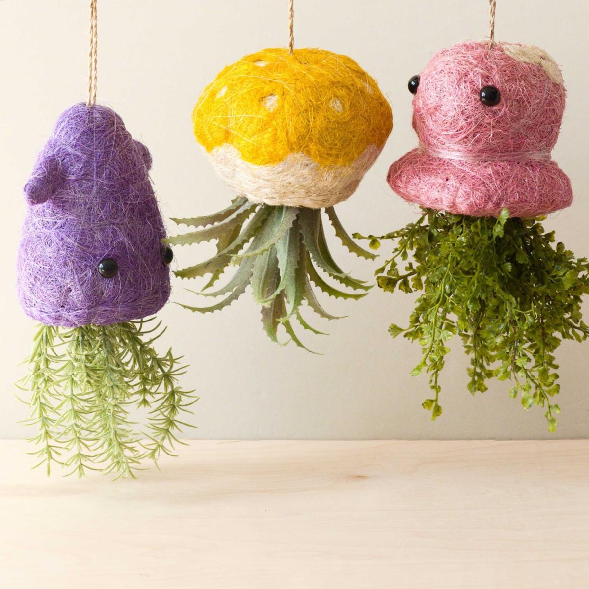Pink / Purple Coco Coir Animal Planter - Squid Likhâ – image 7