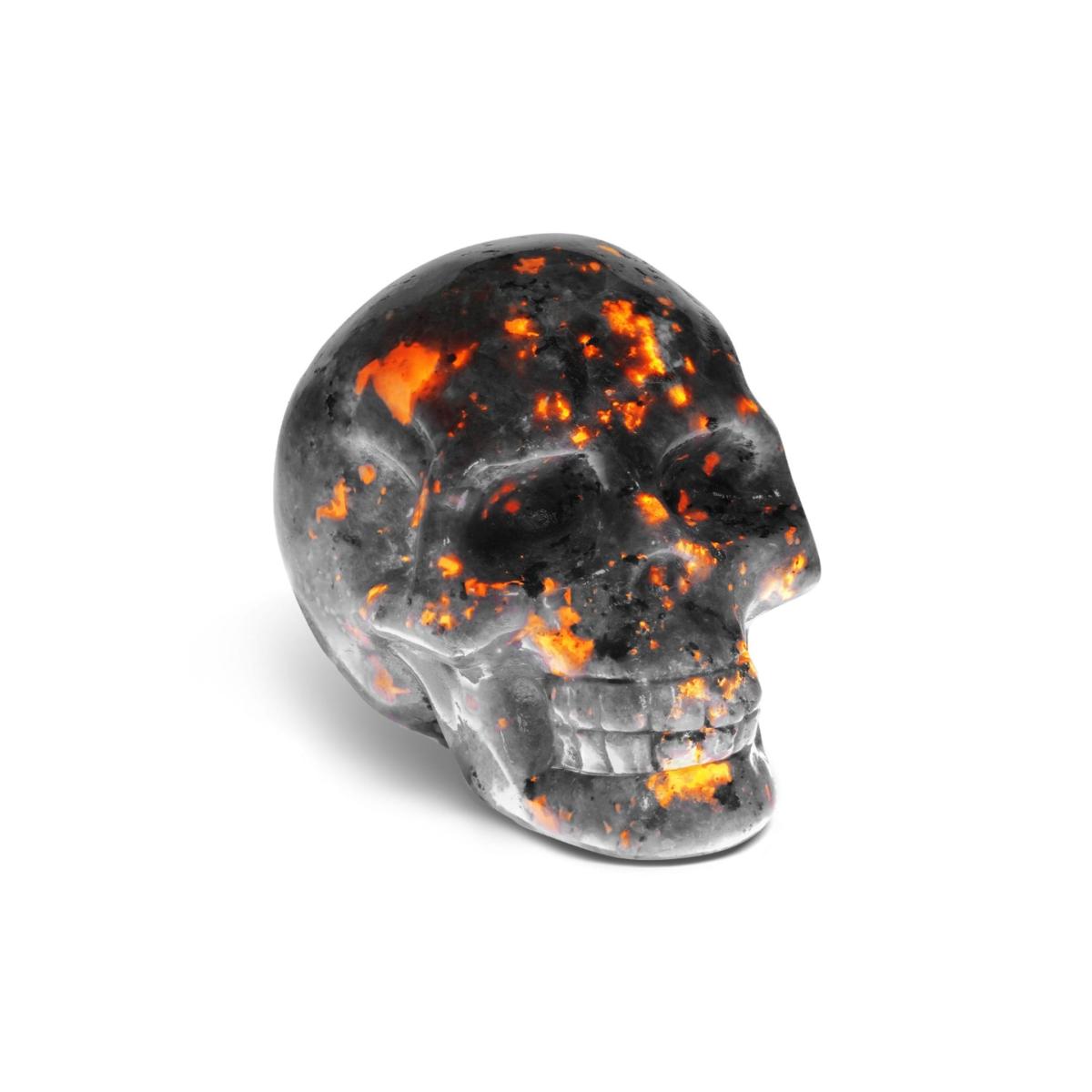 Brown / Grey Yooperlite Crystal Skull Sculpture One Size Awnl – image 2