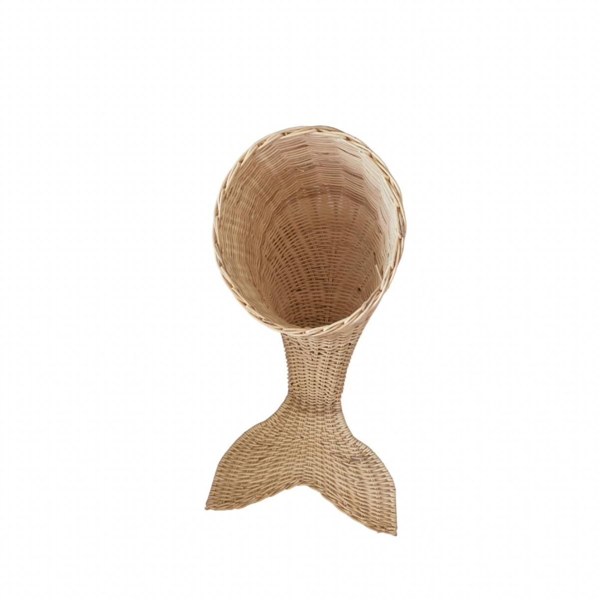 Neutrals Maria Rattan Mermaid Tail Hanging Wall Decor One Size Pink Haley – image 3