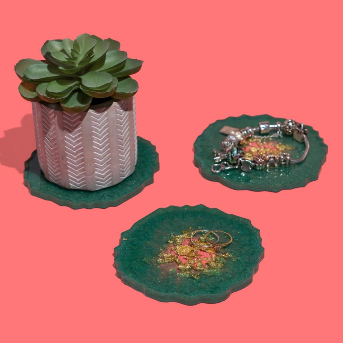 Round Statement Coasters - Green By Shax – image 3