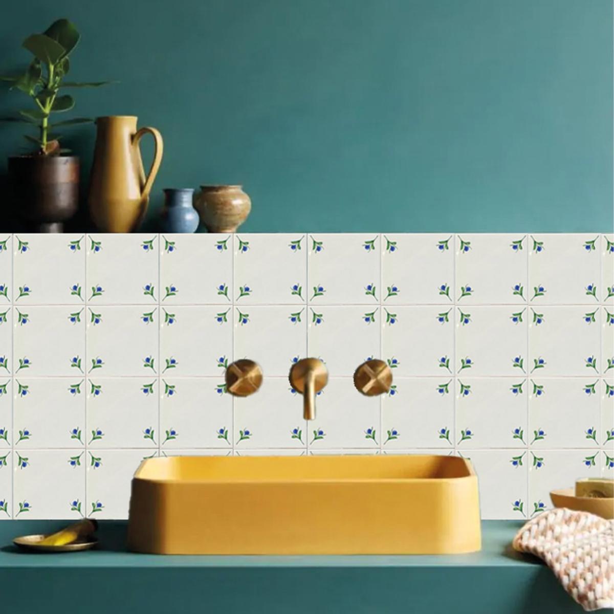Tile Border Blue Flowers Catchii – image 3