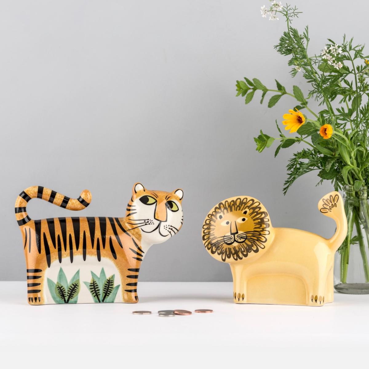 Yellow / Orange Tiger Money Box Hannah Turner – image 3