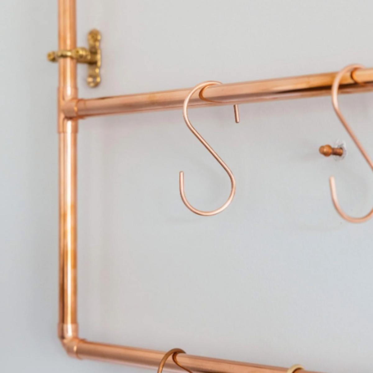 Neutrals Handcrafted Pure Copper S-Hooks Set Four Pieces – Solid Copper Rustic Hanging Solution | One Size | Anatoliacraft – image 3