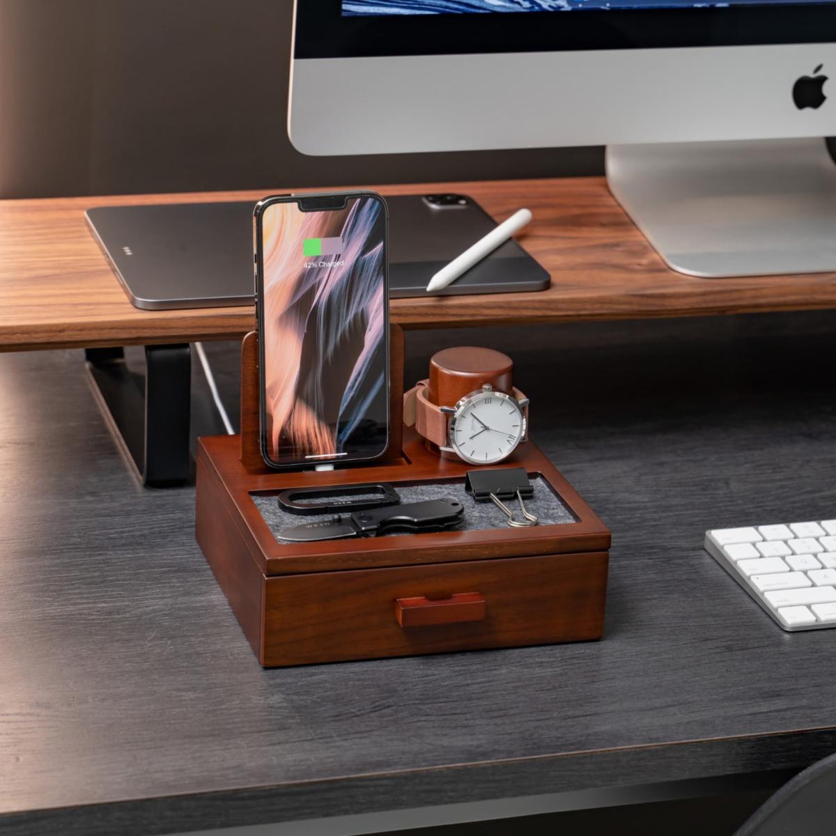 Brown The Sidekick - Walnut One Size Holme & Hadfield – image 2