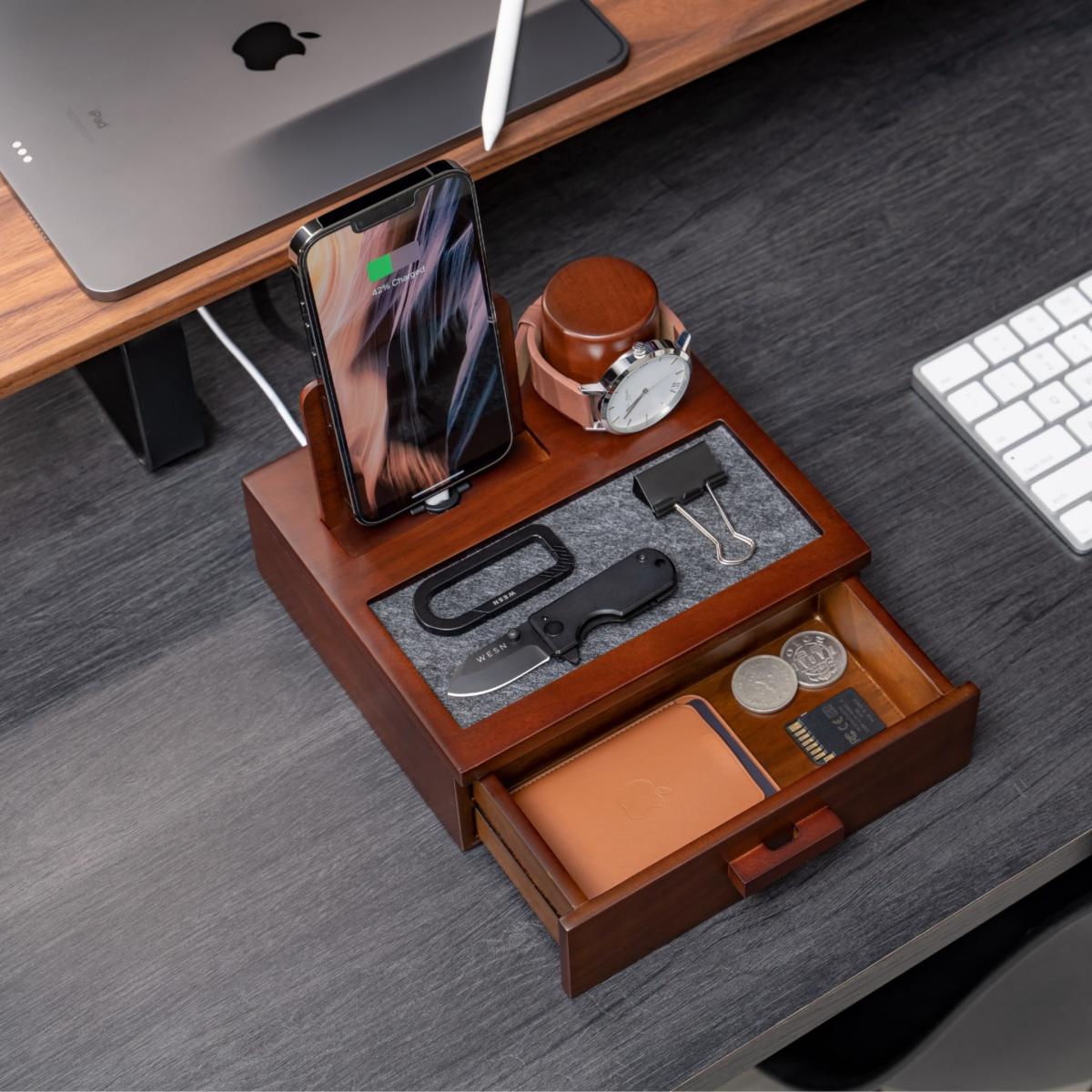 Brown The Sidekick - Walnut One Size Holme & Hadfield – image 3