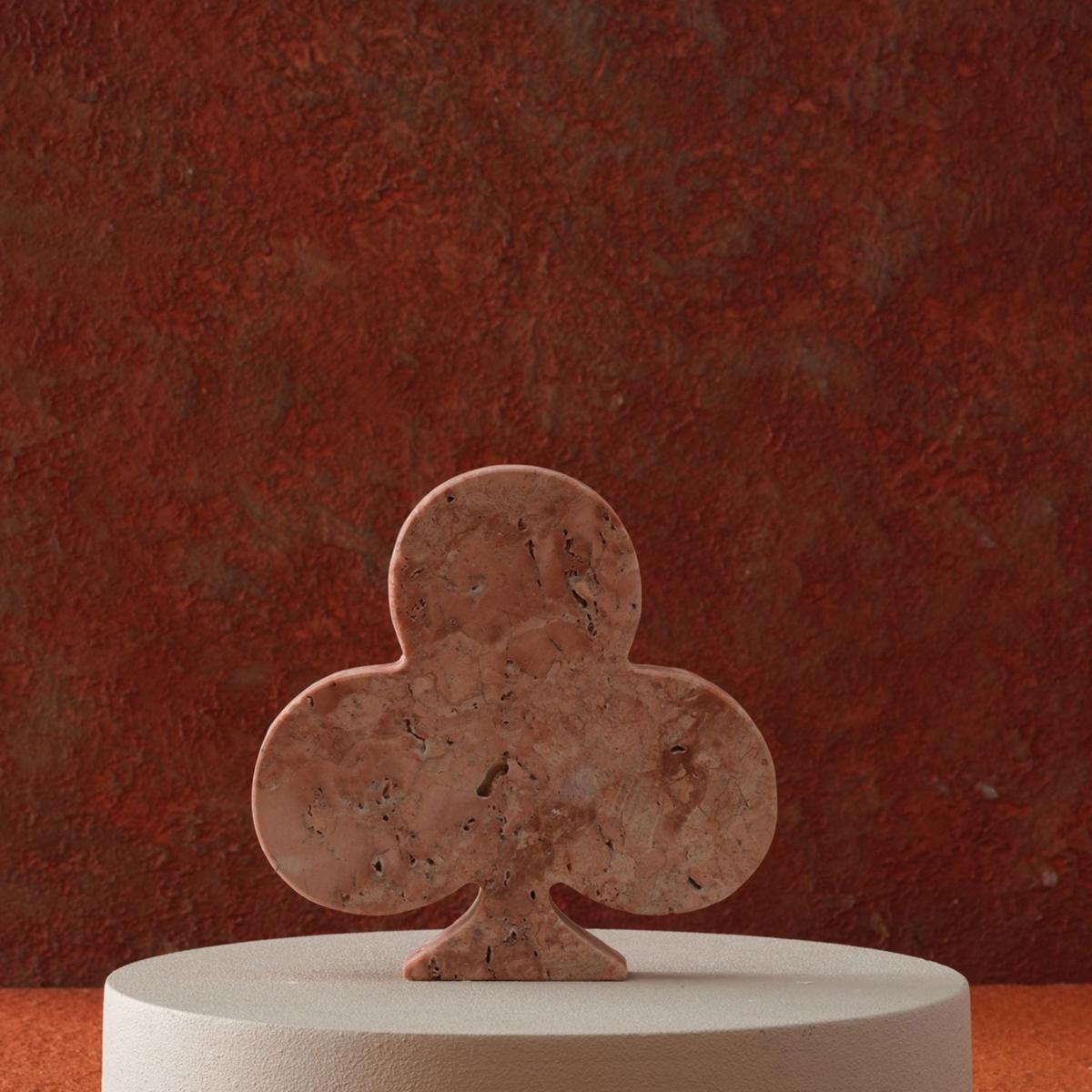 Neutrals Club Symbol Sculpture Travertine Decorative Object | Anatoliacraft – image 2