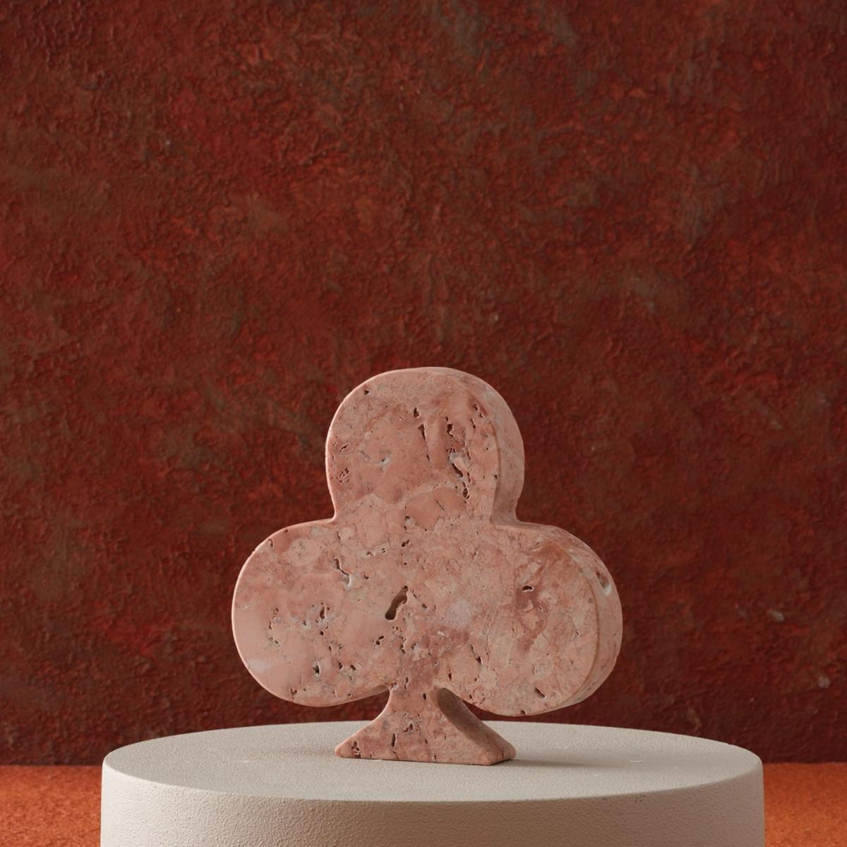 Neutrals Club Symbol Sculpture Travertine Decorative Object | Anatoliacraft – image 3