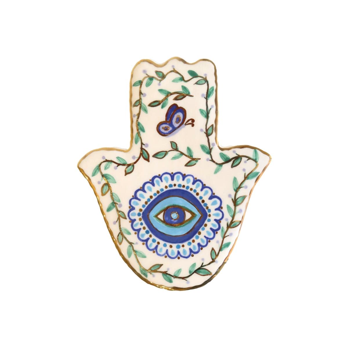 Blue Eye Garden Khamsa Ceramic Wall Decor | Sherie Boutik – image 1