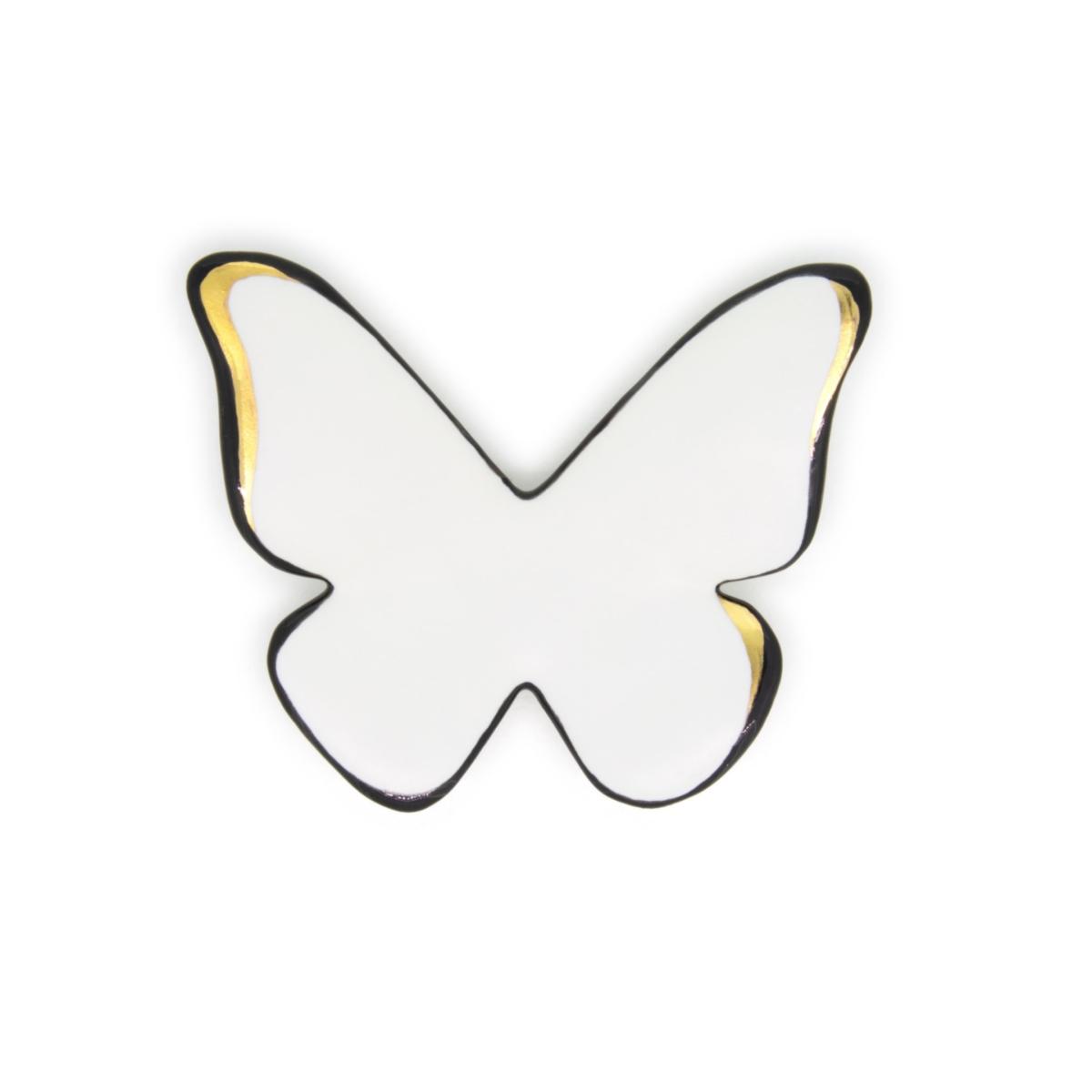 White / Black / Gold Three D Butterfly Wall Art Set Of Five Cj·314 – image 5