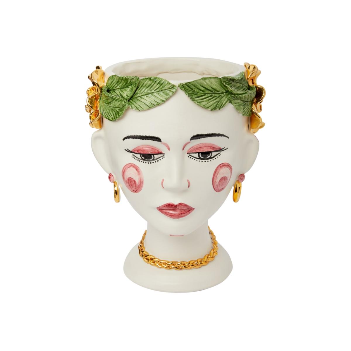 White Testa Di Moro Flora Bust Statue | Casabyjj – image 1