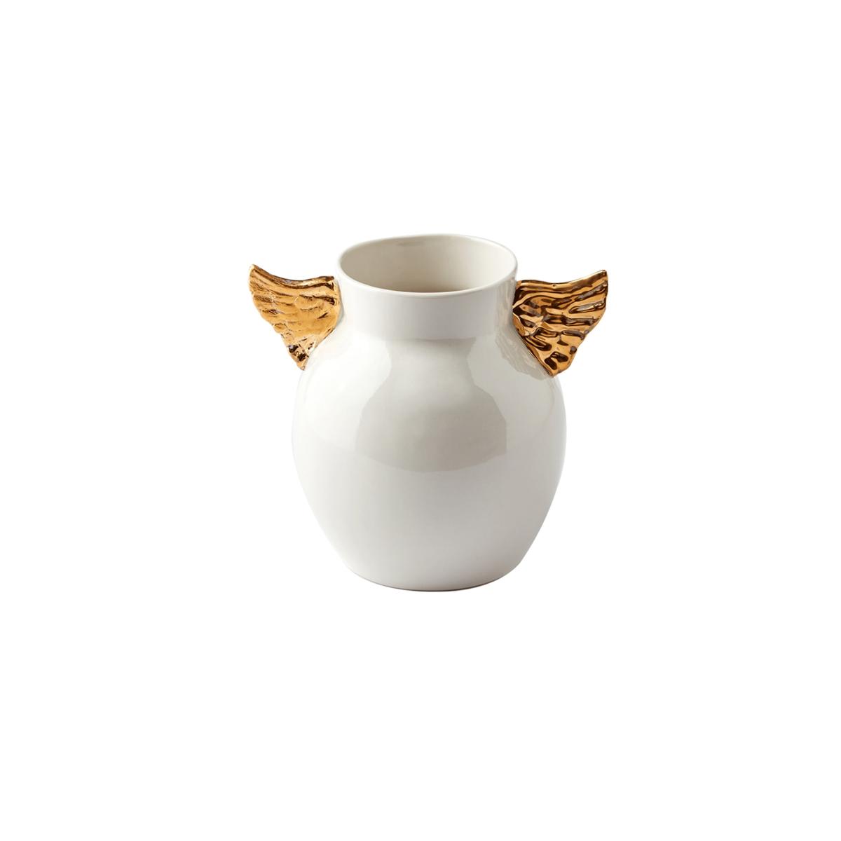Neutrals / Gold Gold Winged Vase & Bird Vase & Winged Bowl Porcelain Set | Maji Atelier – image 5