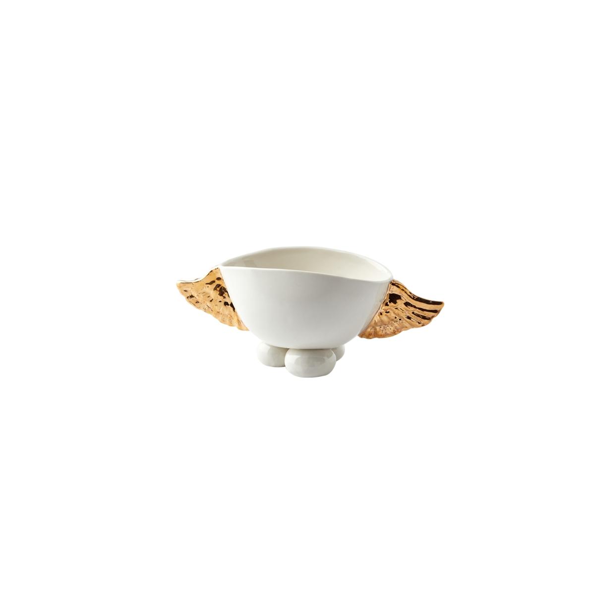 Neutrals / Gold Gold Winged Vase & Bird Vase & Winged Bowl Porcelain Set | Maji Atelier – image 7