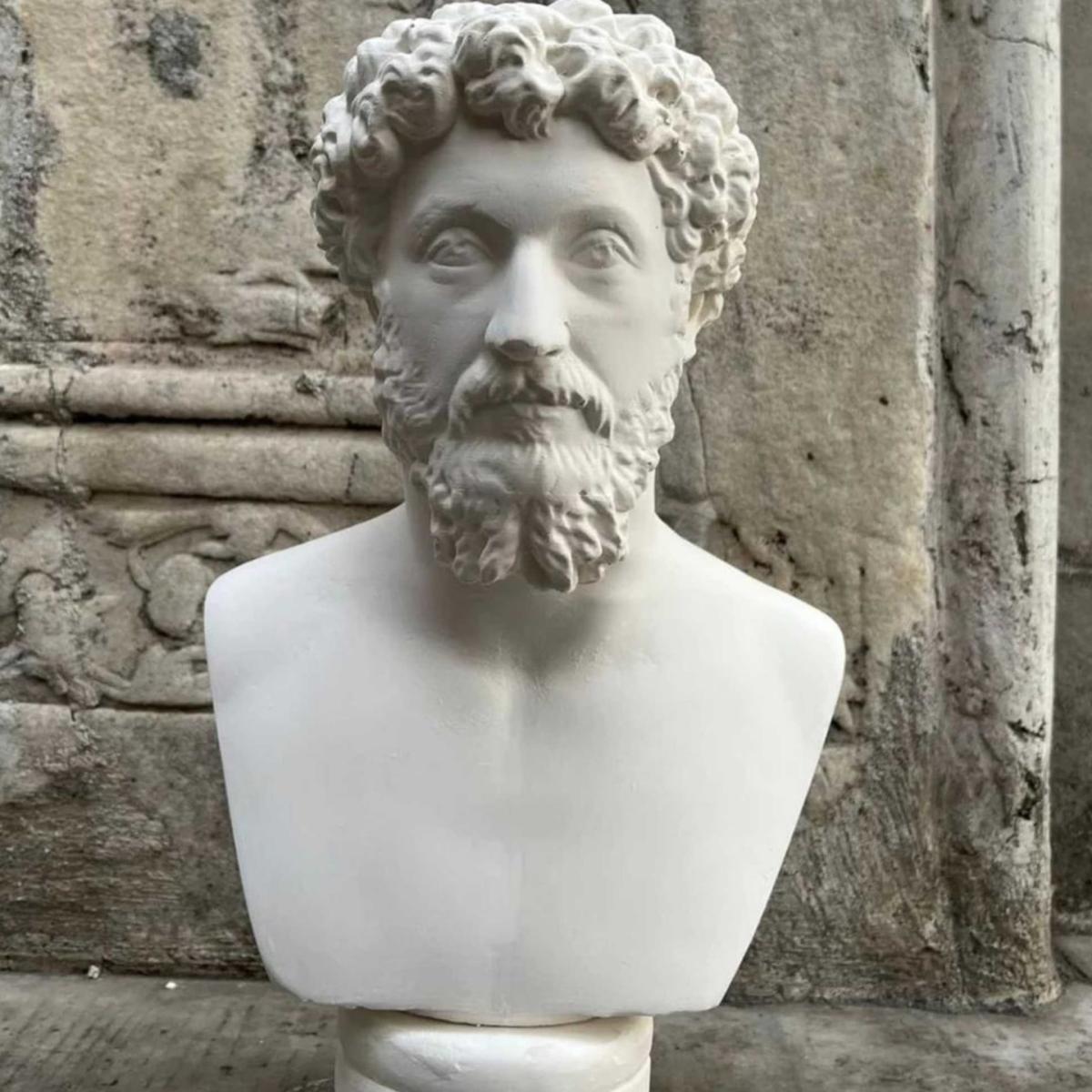 White Imperial Strength The Marcus Aurelius Bust | Artchi – image 2