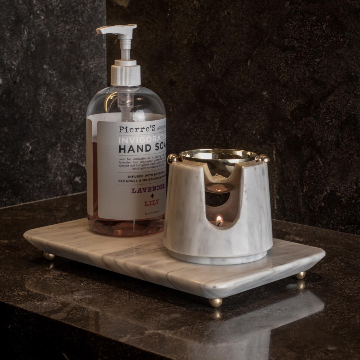 Tablita Marble & Brass Tray - White . Bruci Editora De Diseño – image 2