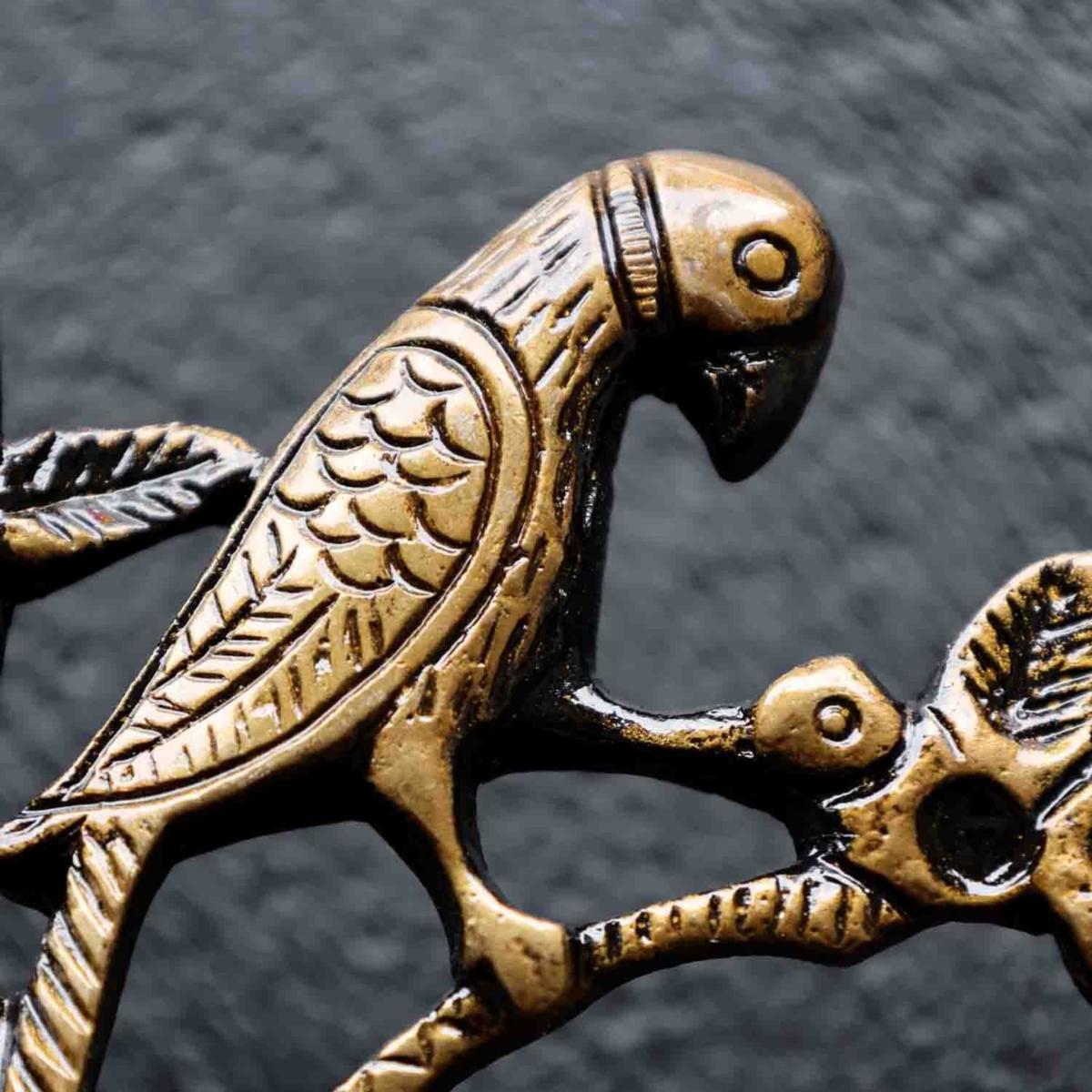 Gold Set Of 2 Beautiful Brass Parrot Door Handles Rockett St George – image 5