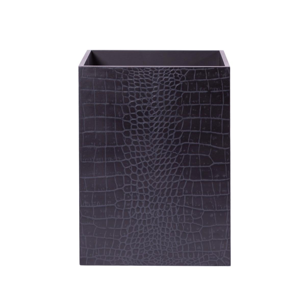 Black Chelsea Waste Paper Bin - Croc Noir Posh Trading Company – image 3