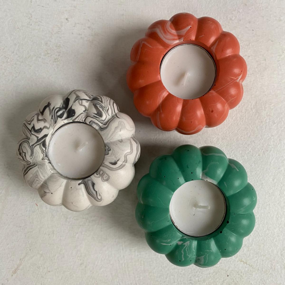 Pumpkin Tealight Holder - White By Shax – image 2