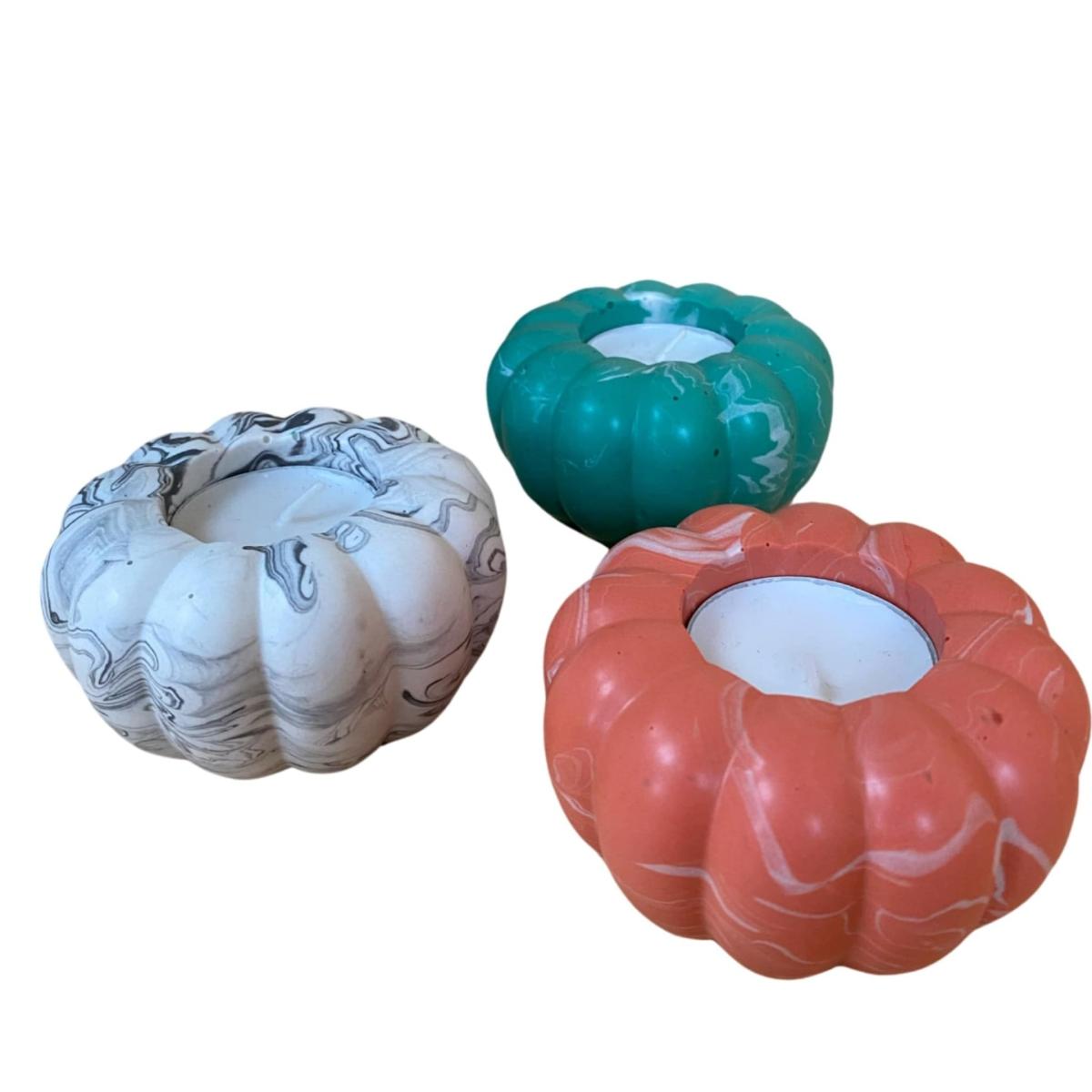 Pumpkin Tealight Holder - White By Shax – image 5